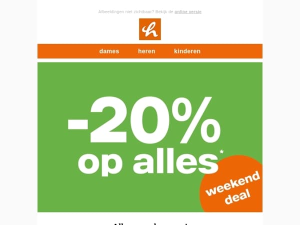 Laatste kans: -20% op alles! 🚨