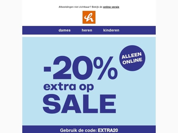 🚨 We zijn begonnen! -20% EXTRA op SALE!