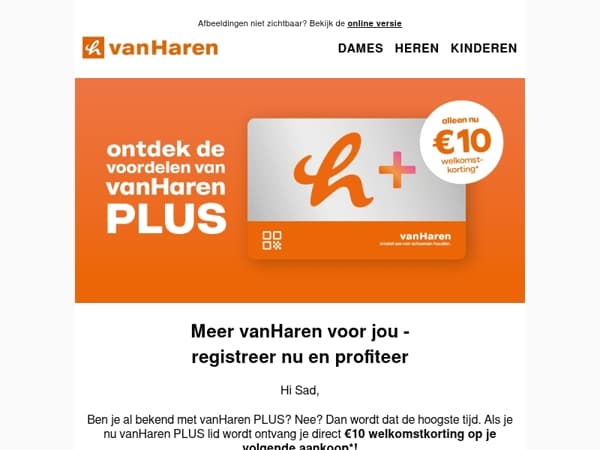 €10 cadeau bij jouw HPLUS registratie