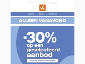 De exclusieve 30% korting actie begint nu 🎉