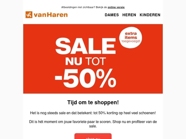 Sale: tot -50% 👀