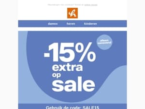 💥 Nu -15% extra op SALE! 💥