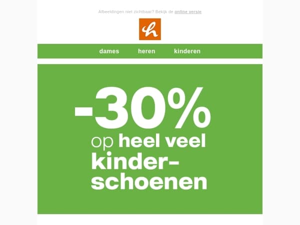 -30% op héél veel kinderschoenen! 👟🎉