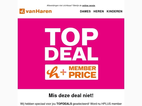 TOPDEALS speciaal voor onze members! 🧡				