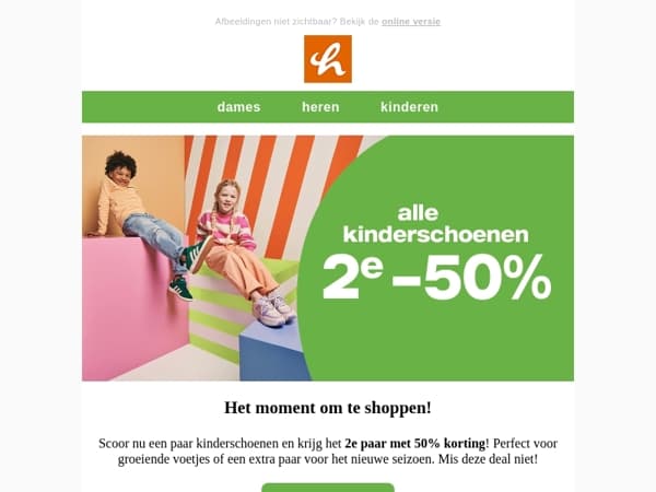 Ouders opgelet! 🚨 2e -50% op ALLE kinderschoenen!