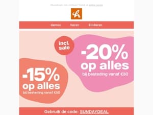 We zijn begonnen! -20% op ALLES 🤩