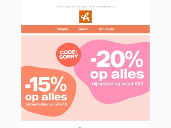 Gisteren gemist? Vandaag alsnog 20% op ALLES! 👀