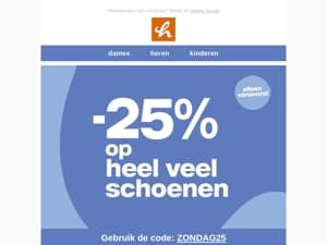 🔥 We zijn begonnen! -25% op heel veel schoenen 🔥