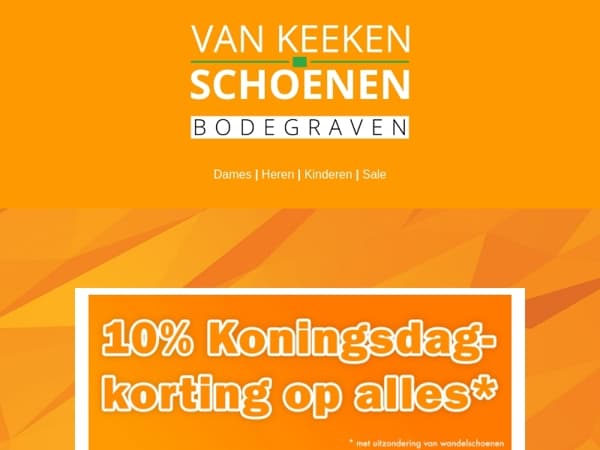 Profiteer van 10% korting op Koningsdag 👑 🇳🇱  🎉