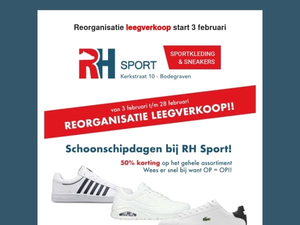Schoonschipdagen UITVERKOOP RH Sport