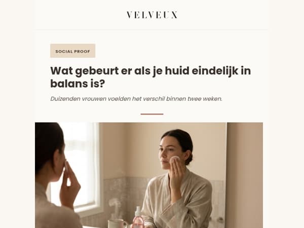 Wat gebeurt er als je huid eindelijk in balans is?
