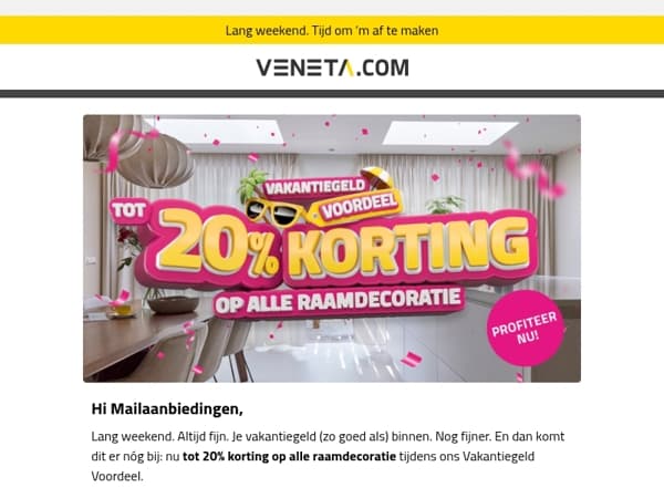 Dit is 't moment voor jouw Veneta