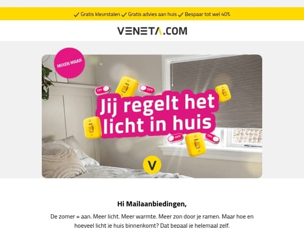 Jij bepaalt het licht ☀️🌥️