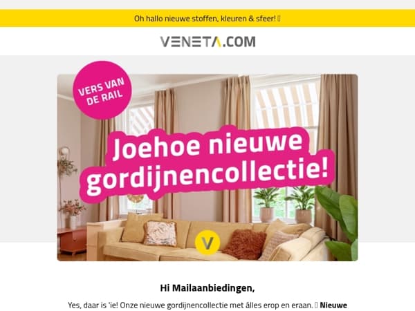 Joehoe nieuwe gordijnen gespot! 👀💛