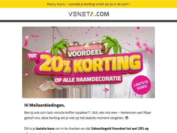 Dit is je last-minute ticket voor Vakantiegeld Voordeel! 🚀