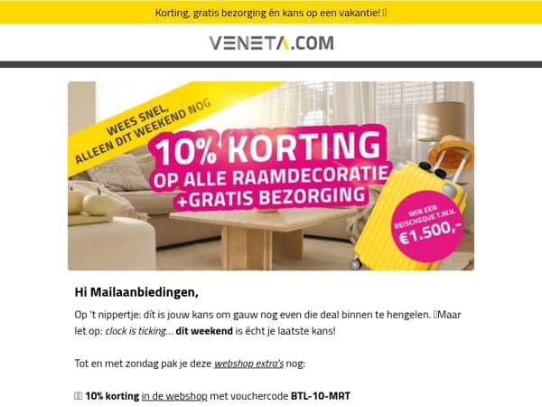 Tik tak, tik tak – mis de lekkere actie niet! ⏱️