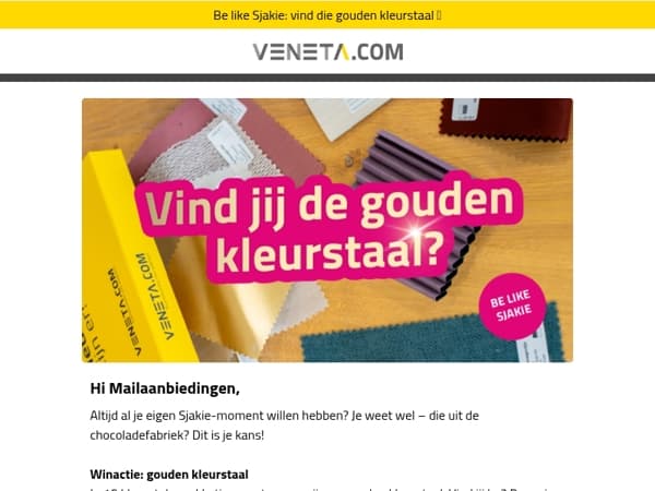 Be like Sjakie: vind die gouden kleurstaal 👀