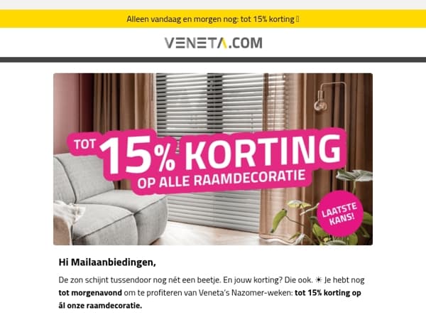 Laatste kans op nazomerkorting! ⏳