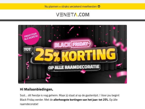 Vroege toegang tot Black Fri-YAY voor jou! 🎉