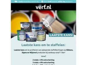 Laatste kans op staffelkorting!⏰