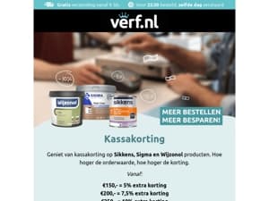 Geniet van kassakorting!