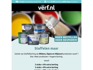 Staffelkorting op topmerken: Sikkens, Sigma en Wijzonol!
