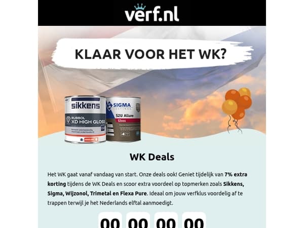 WK Deals: scoor 7% korting op topmerken🦁