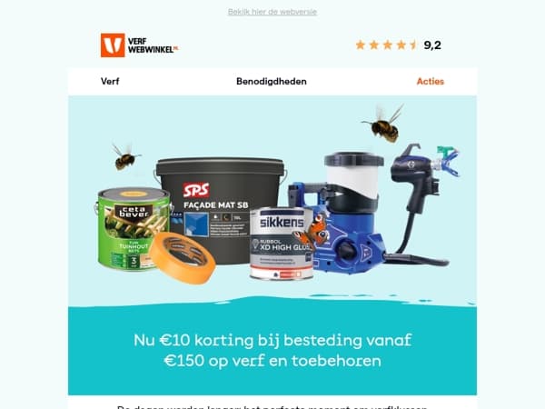 Scoor €10 lentevoordeel op al je verfklussen