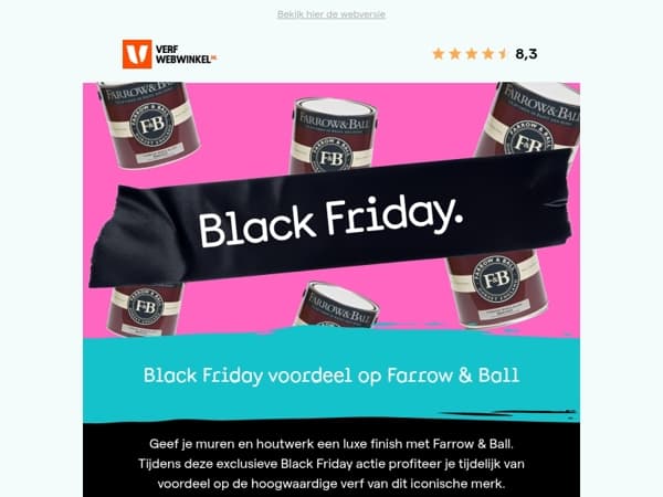 Exclusieve Black Friday deals op Farrow & Ball!