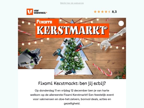 Uitnodiging: Fixami Kerstmarkt vol deals, acties & gezelligheid!