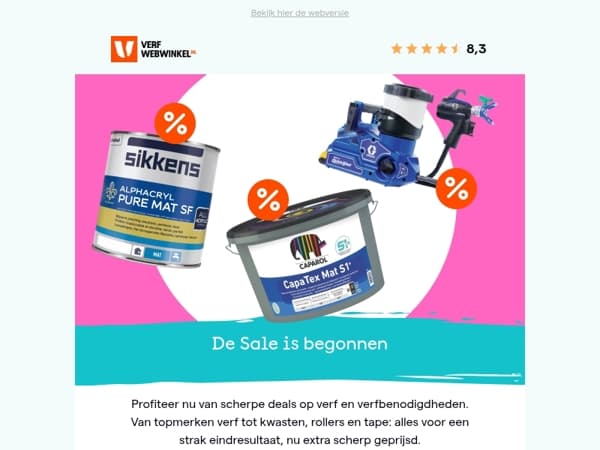 De Sale is begonnen: scherpe deals op verf & benodigdheden