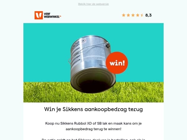 Win je aankoopbedrag terug met Sikkens lakken