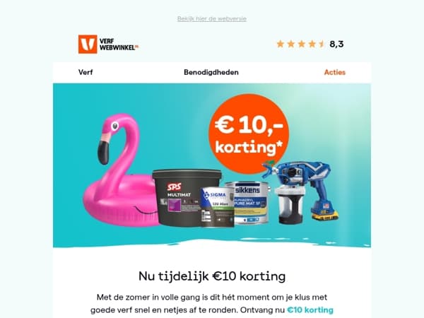 Zomer Vol Korting: €10 korting bij besteding vanaf €150!