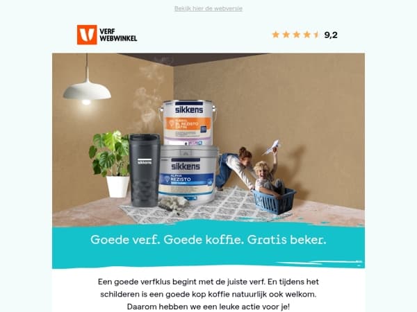 Gratis Sikkens koffiebeker bij je bestelling