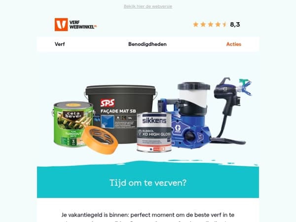 Geef je vakantiegeld uit aan de beste verf