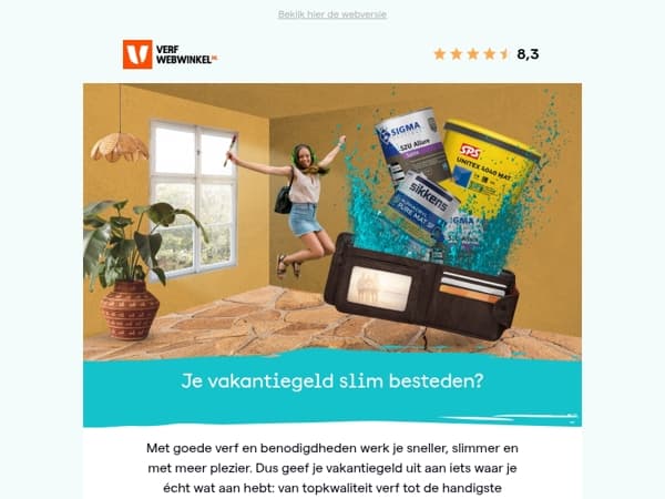 Jouw vakantiegeld. Jouw verf.