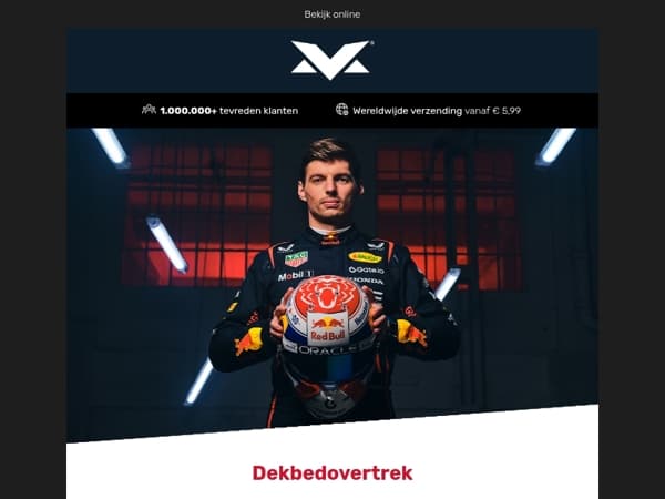 Slaap als een kampioen met het nieuwe Max Verstappen dekbedovertrek!