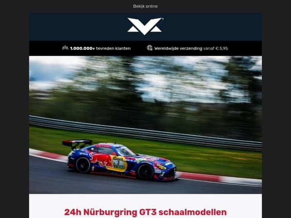 Pre-order nu de 24h Nürburgring GT3 schaalmodellen