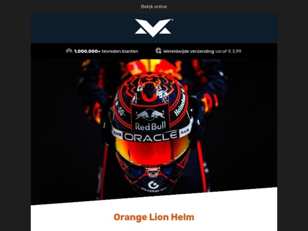 Hij is er! 🤩 Max' speciale Orange Lion helm voor Spielberg, Spa en Zandvoort 🦁