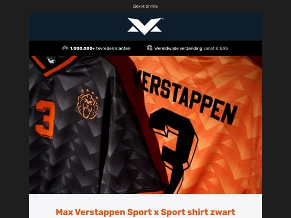 Max Verstappen Sport x Sport shirt - Nu ook beschikbaar in zwart