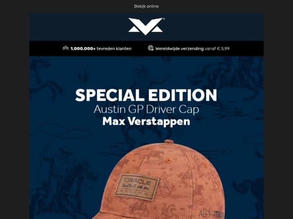 🤠 Special Edition: de Austin GP Driver Cap van Max Verstappen!