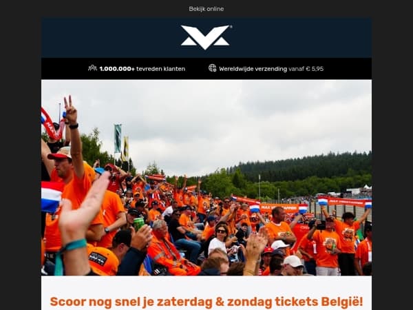 Scoor nog snel je zaterdag & zondag tickets België!