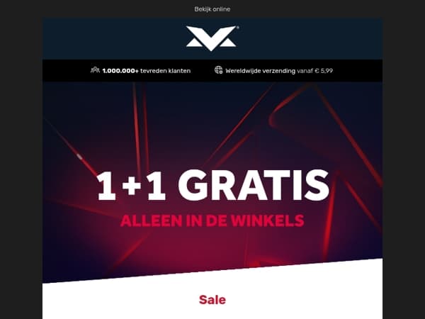 Alleen in onze winkels! 1+1 GRATIS op geselecteerde items!