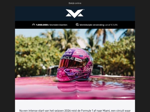 De Max Verstappen Miami helm, gemaakt om gezien te worden 🌴
