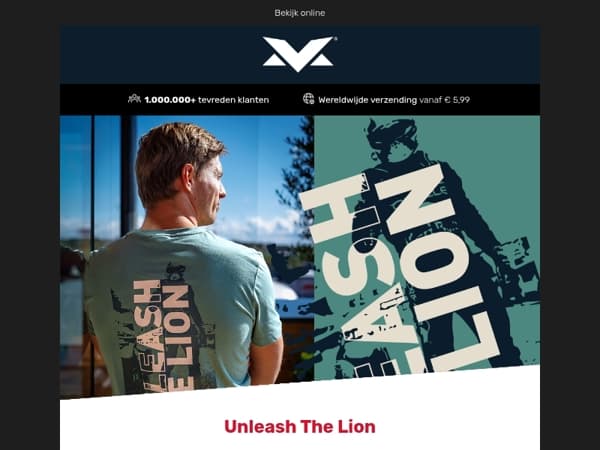 🦁 Unleash The Lion – Nieuwe T-shirts beschikbaar!