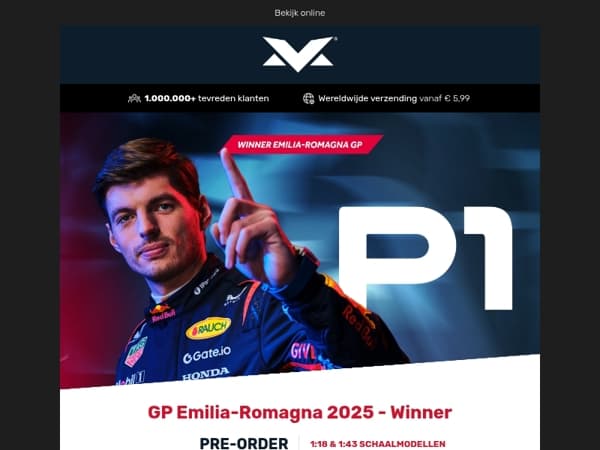 Pre-order nu! 1:18 & 1:43 RB21 GP Emilia-Romagna 2025!