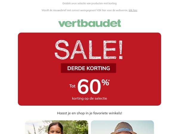 🔔 DEERDE KORTING! Tot 60% korting!*
