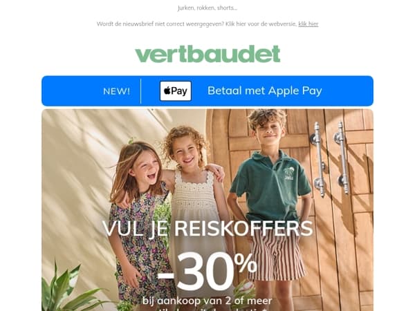 ⛱ -30% korting op ALLES voor in de vakantiekoffer bij aankopen van 2!