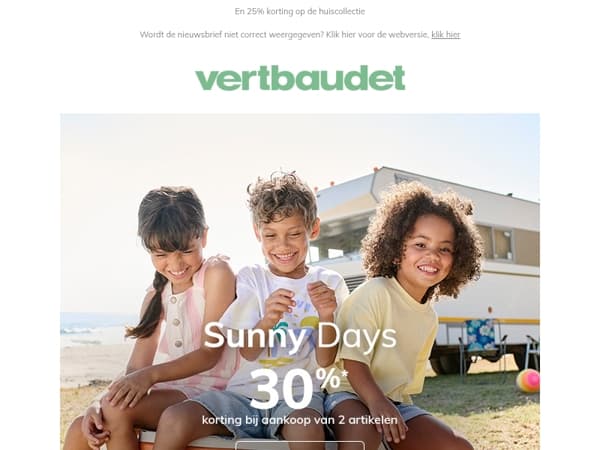 ☀️Sunny days: 30% korting bij aankoop van 2 artikelen*