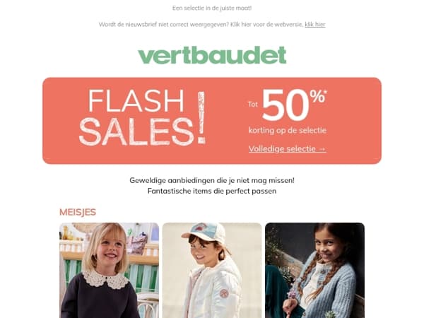 Tot 50% korting op de Flash Sales!